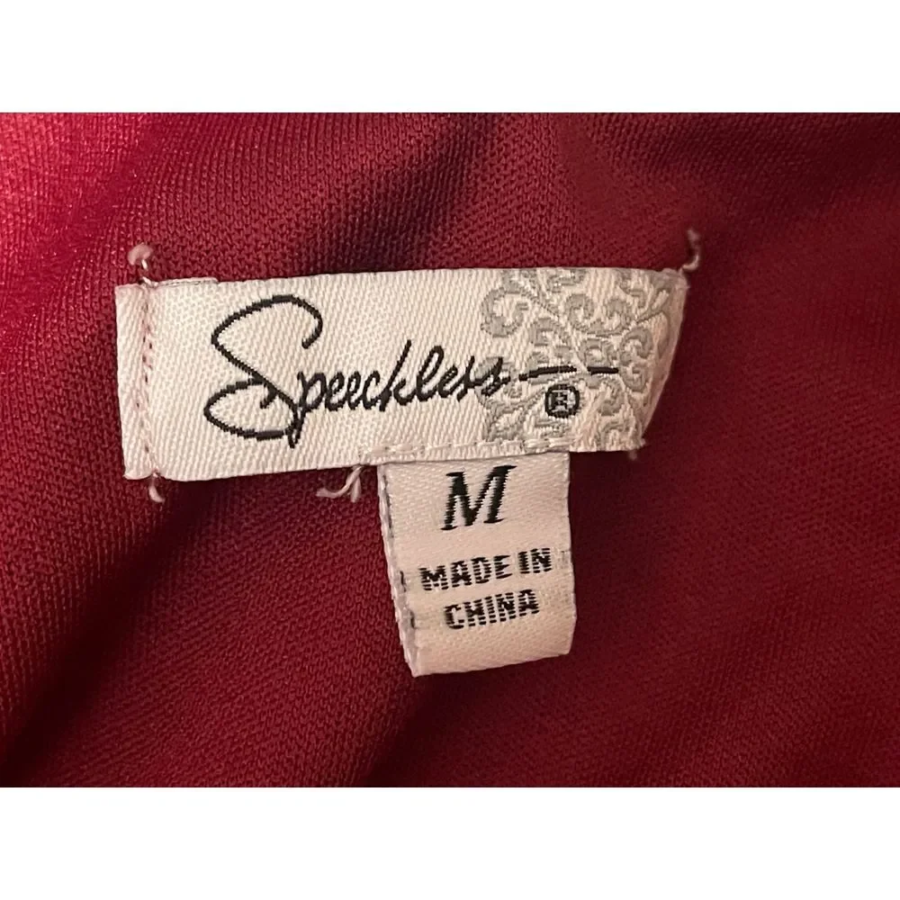 Speechless Burgundy Striped Dress Lattice Back Detail Office Cocktail Party‎  M - Picture 5 of 10